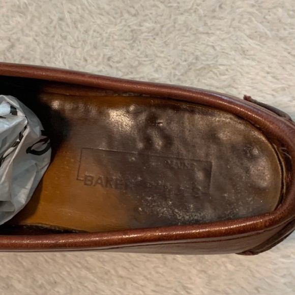 Baker Benjes Mens Brown Leather Slip On Tasseled Loafers Size 8 D main image 5